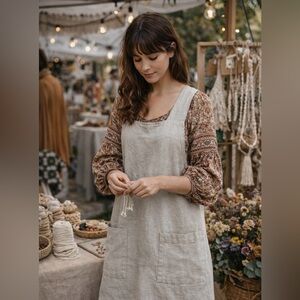 NEW Linen Market Apron - Artisan Made